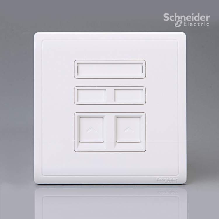 Schneider Fengshang series white double telephone socket E8232RJS4 Schneider switch socket panel