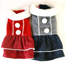 PET dress PET Cashmere neck cake skirt 2 color PET clothes dog clothes