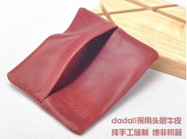 Pure handmade leather with pure heady layer of cow leather multipurpose pouch (able to put business cards)