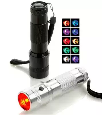 LED color changing flashlight full color color changing small flashlight 3W high power colorful flashlight 10 color changing flashlight