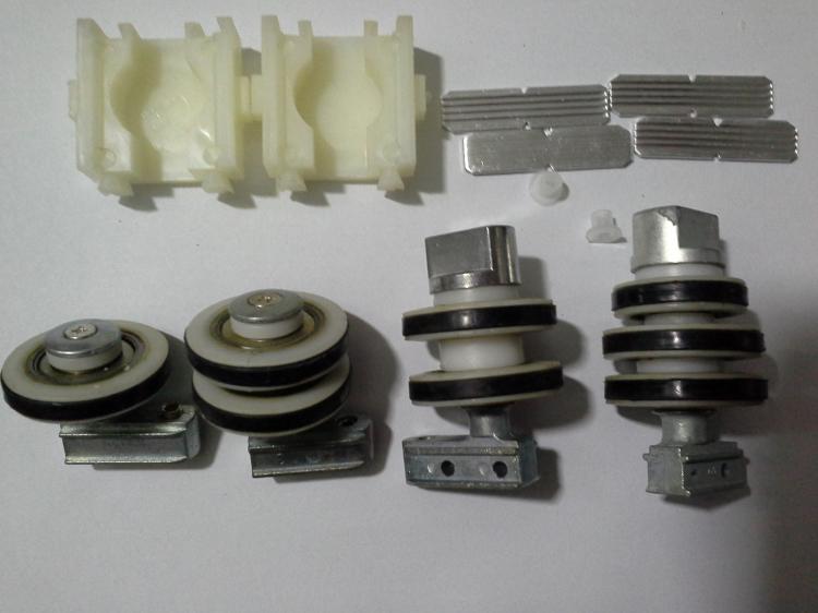 Yatai frameless balcony window wheels Three generations of folding frameless pulleys Frameless third generation accessories Three generations of folding pulleys