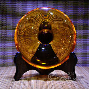 修明堂 琥珀金珀平安扣 和氏璧家宅平安摆件 新房室内客厅办公室