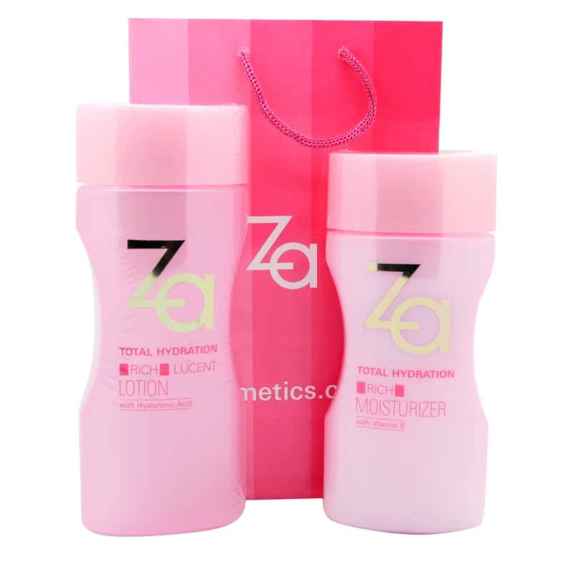 Za/姬芮多元水活盈润蜜润透润水乳液套装 补水保湿控油套装护肤品