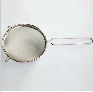 Small stainless steel filter mesh colander, full set of special equipment for pearl milk tea, filter filter mesh oil grid 19cm