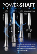 2014 Dart Rod TARGET POWER-SHAFT Titanium Aluminum Dart Rod Dart Rod Accessories Dart Rod Head