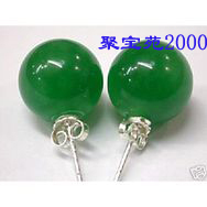 Poly Po Court 2000 * Malay jade ear nail * Womens jade earbuds Malay Jade Stone Ear Nail