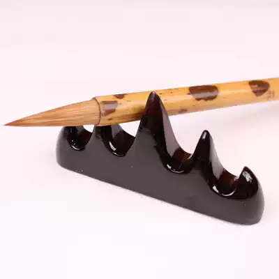 Brush black Catalpa Mountain type pen holder mahogany pen holder Pen Pen Pen frame Mountain Four Treasures four pens