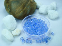 Baoshi Osha Czech Crystal DIY string light Lan -211 3M-8MM rhombus tip bead