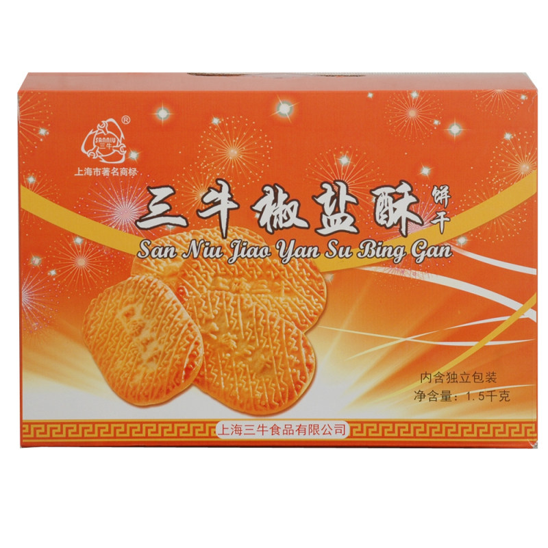 【天猫超市】三牛 椒盐酥礼盒 1500g/盒 休闲零食 大包装