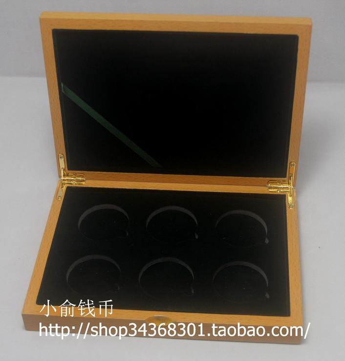 China Gold Silver Coin Wood Case Six Holes 6 Holes Fit 1 Oz Silver Coin Crown Credibility-Taobao