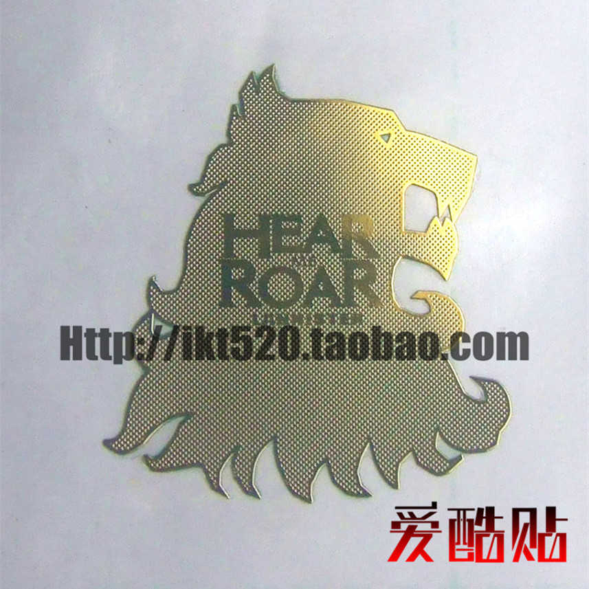 Ice and Fire song rights The game Lannister family badges metal stickers Samsung phone stickers
