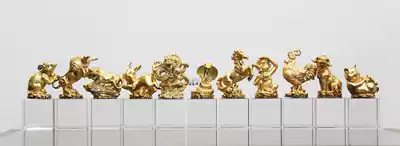 Haixin buddha furniture Zodiac feng Shui decoration Crystal resin electroplating home Feng Shui mascot decoration