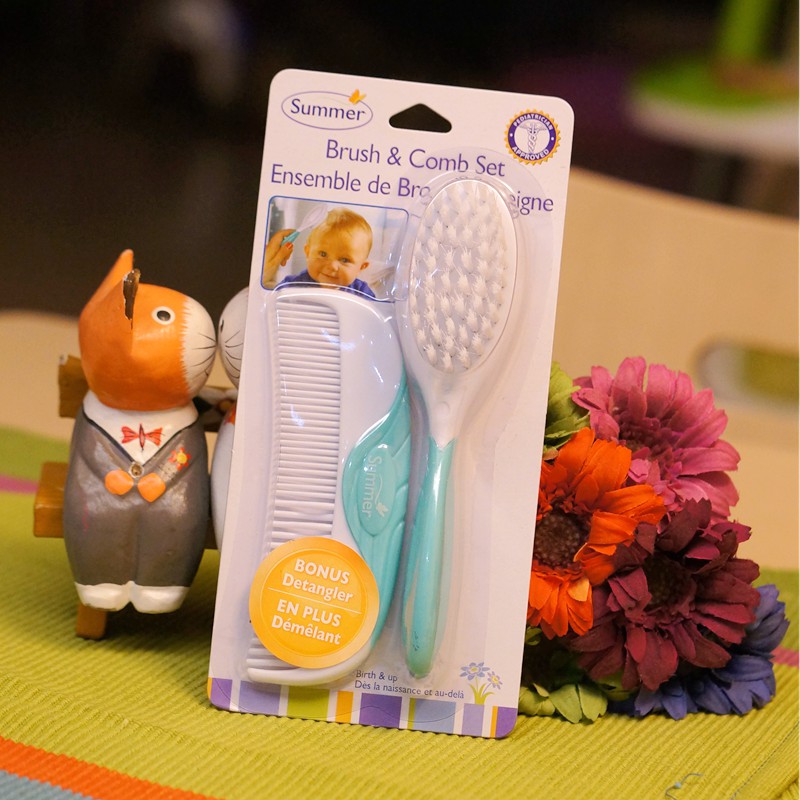 U.S. Summer Infant baby comb hair soft hair brush milk ringworm safety comb set