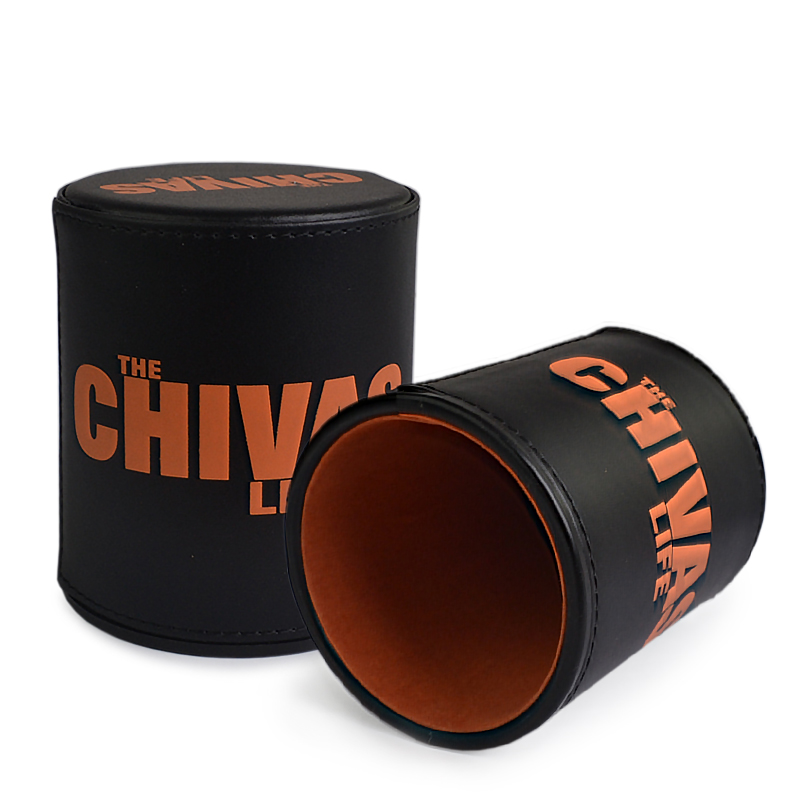 Silenced silent leather straight barrel dice sieve sieve cup dice cup bar color cup set KTV creative