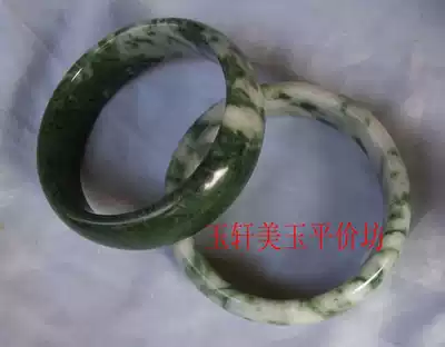 Natural high-grade Lushan green bracelet with fine texture can be comparable to single Jade