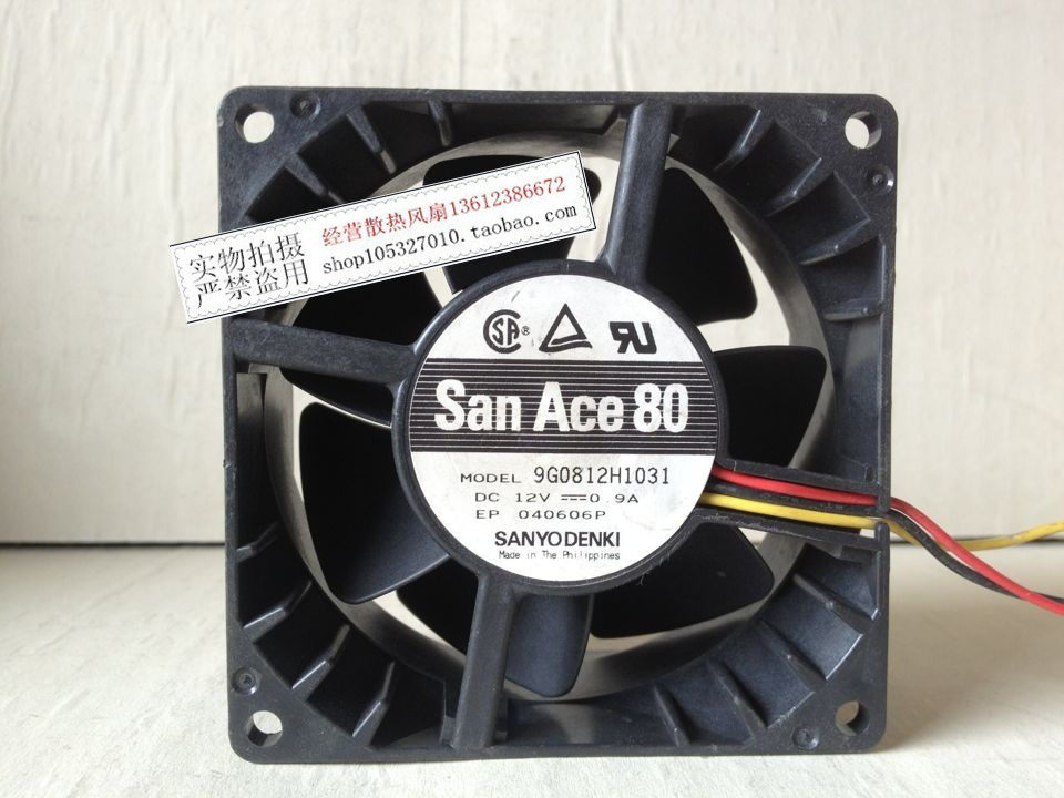 Spot original Sanyo 8038 DC12V 0 9A 9G0812H1031 server cooling fan
