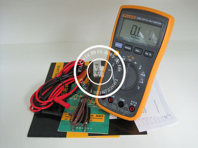 The Fluke FLUKE 17B digital multimeter F17B F-17B with an electric meter F17B
