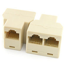 Network line tee head Netcom head RJ45 network tee head Network line connector Network line 1 point 2 adapter