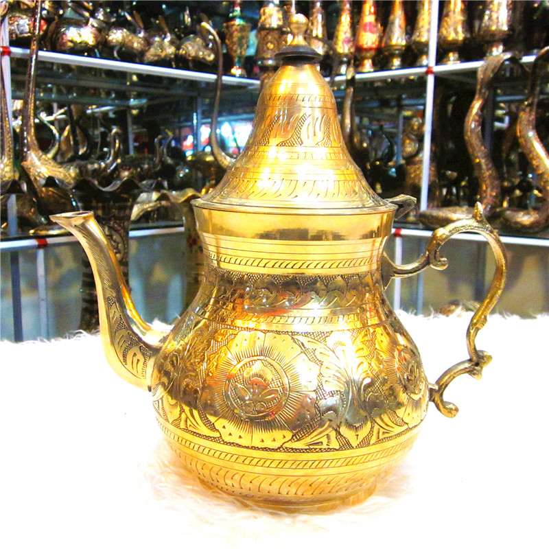 Indian Traditional Handicrafts Import India Bronze Sculpture National Jug Indian Cutlery Teapot Coffee Maker Craft Gift