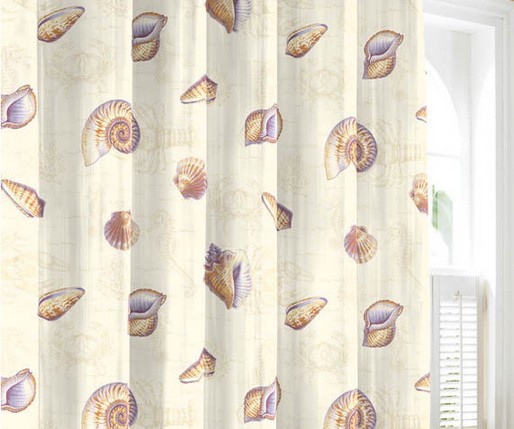 New York Lower City Park US imports Tahiti Five colorful shells pure cotton bath curtain 