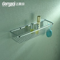 Damanqi bathroom stainless steel mesh basket basket makeup rack Single layer shelf solid rectangular basket storage rack