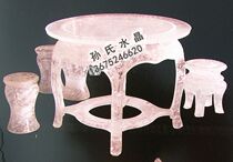 Antique dragon and phoenix carved stone table crystal retro courtyard stone table Ming and Qing antique furniture Quyang stone carving customization