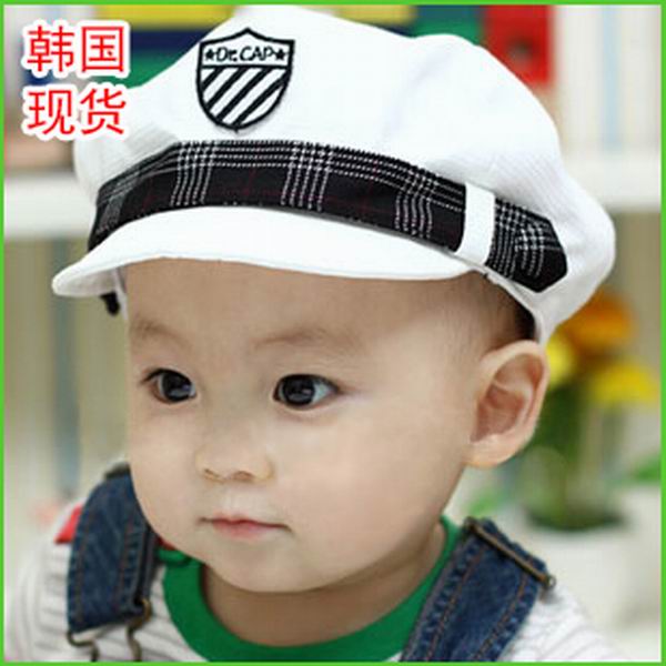 Top flying plums children's baby navy cap duck tongue sun baby male and female kindergarten little baby hat casual