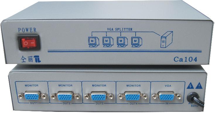 Tongli CA104 VGA divider 1 minute 4 VGA HD frequency divider one in four out split screen device 1 in 4 out