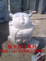 Stone Sculptures Fova Stone Sculptor Imitation Ancient Small Monk Stone Sculpture Pendulum 002