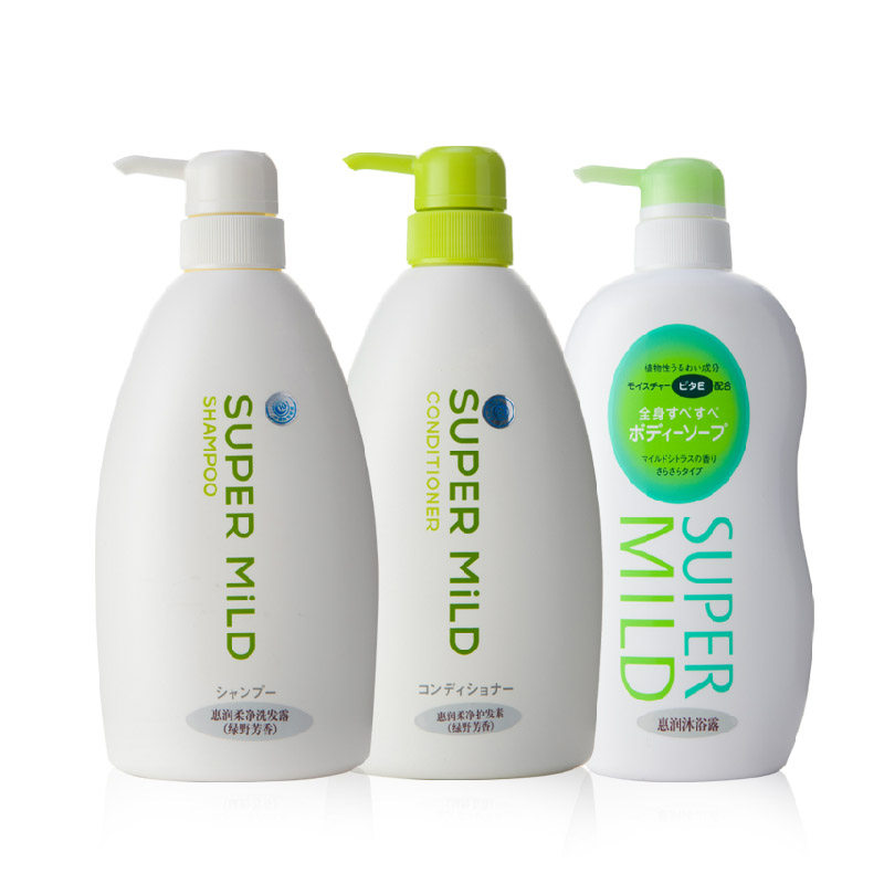 【天猫超市】日本进口资生堂惠润绿野芳香洗发水护发素沐浴露套装