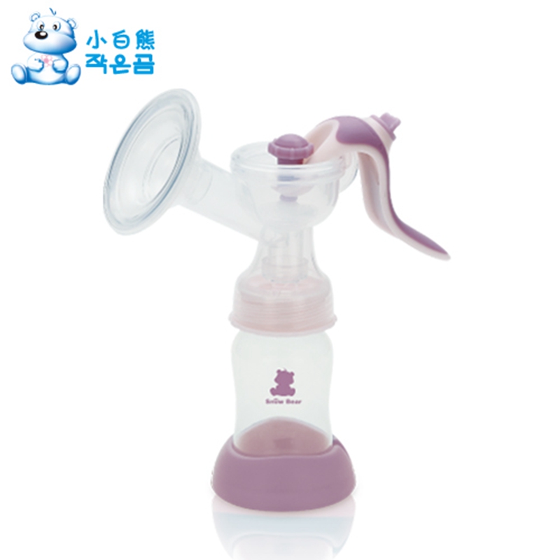 小白熊手动吸奶器 双模式可调节简易孕产妇挤奶器 吸乳器HL-0611