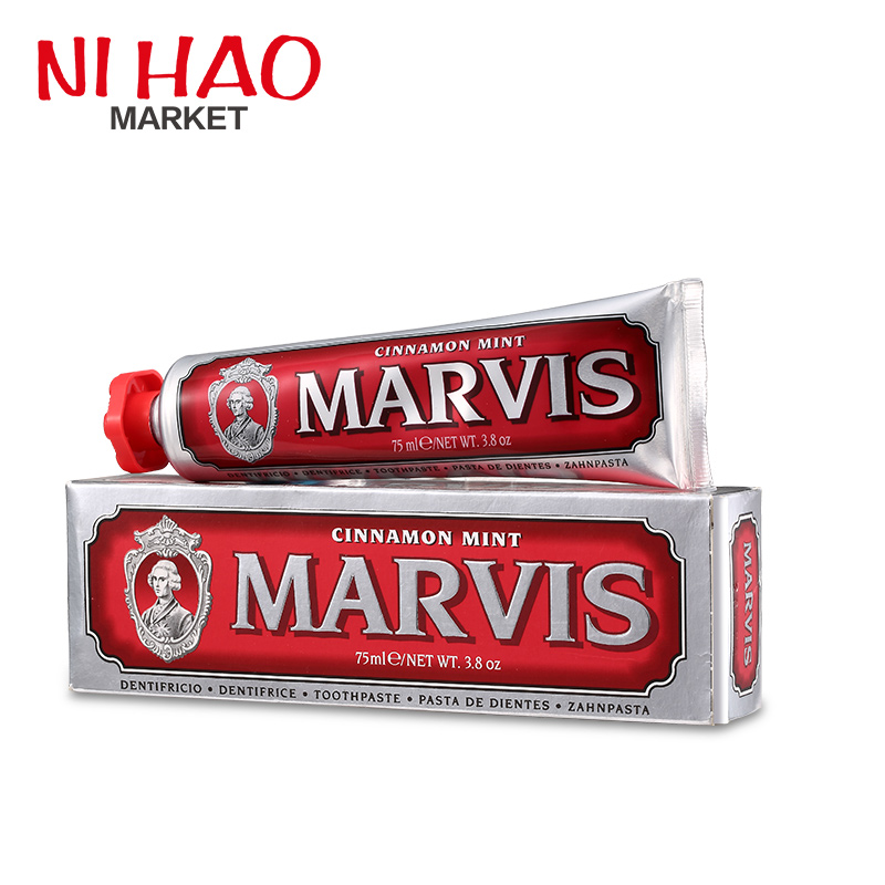 意大利原装进口 Marvis牙膏-红色肉桂薄荷 预防牙龈出血 75ML