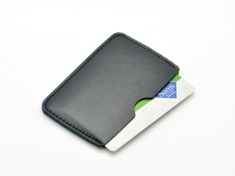 Clever shell] Custom microfiber leather horizontal high-grade card bag Bus card clip Financial card sleeve Double-layer card sleeve