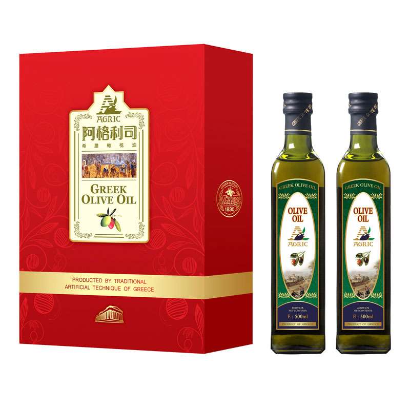 【苏宁易购】希腊进口阿格利司新E特级初榨橄榄油礼盒500ml*2