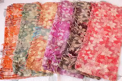 Thai scarf shawl female creative personality retro temperament wild ethnic characteristics fine cotton and linen hand-woven printing
