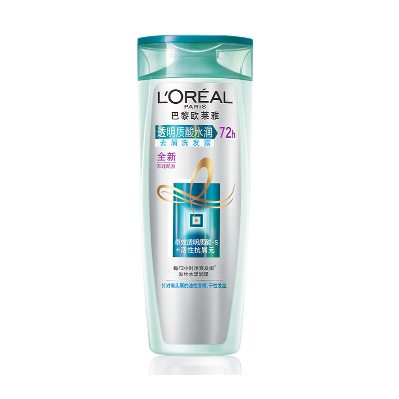 【天猫超市】欧莱雅透明质酸水润去屑洗发露200ml无硅油洗发水膏