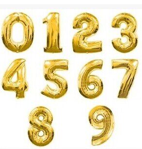 Aluminum film digital balloon batch day hundred days party wedding ceremony wedding party arranged decorative gold