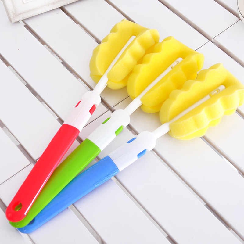 Mark Cup Cup Long Handle Cup Brushed Milk Cup Brushed Bottle Brush Lengthened Brush Wash Cup Brushed Plastic Sponge Cup Brush