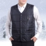 Quần áo mùa đông nam trung niên áo vest nam trung niên cotton vest ấm cotton cotton cha ao ghi le