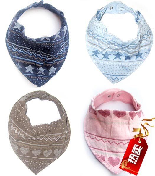 Thick section direct selling bottom polar fleece pink three-dimensional adjustable baby triangle scarf baby bib bib