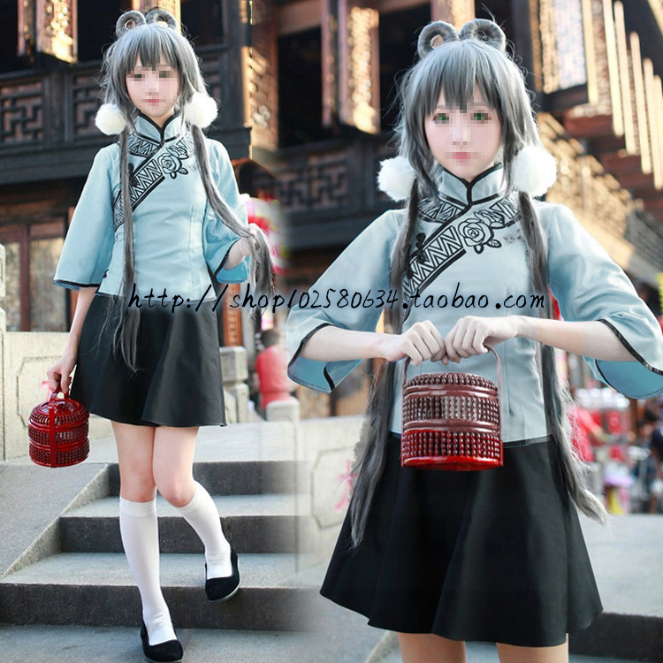 Special price Luo Tianyi sesame paste modified cheongsam cos women's clothing college students high school junior high school graduation dress