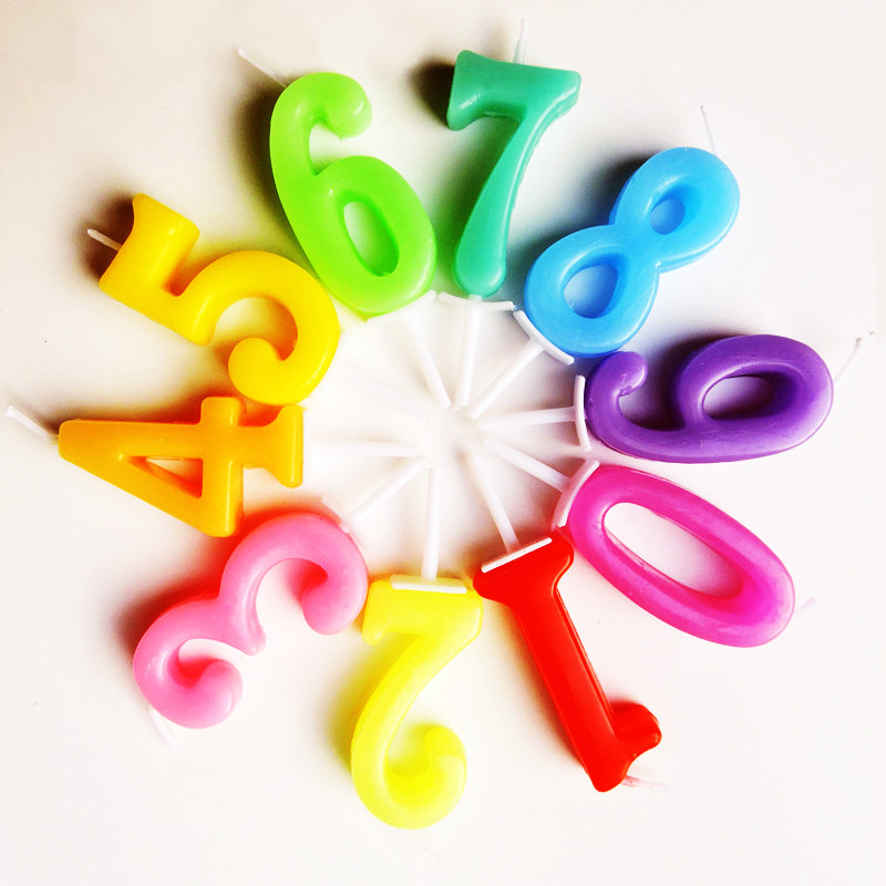 0-9 upscale digital candle Children's birthday candle cake decoration party 100 days full of candles