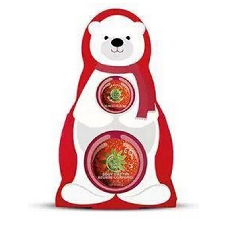 第二件半价thebodyshop圣诞熊宝贝草莓嫩白礼盒/乳木果滋润礼盒