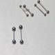 Titanium steel tongue nail thin rod finger nail fine needle eyebrow nail round ball dumbbell ear nail 10mm12mm long rod tongue nail