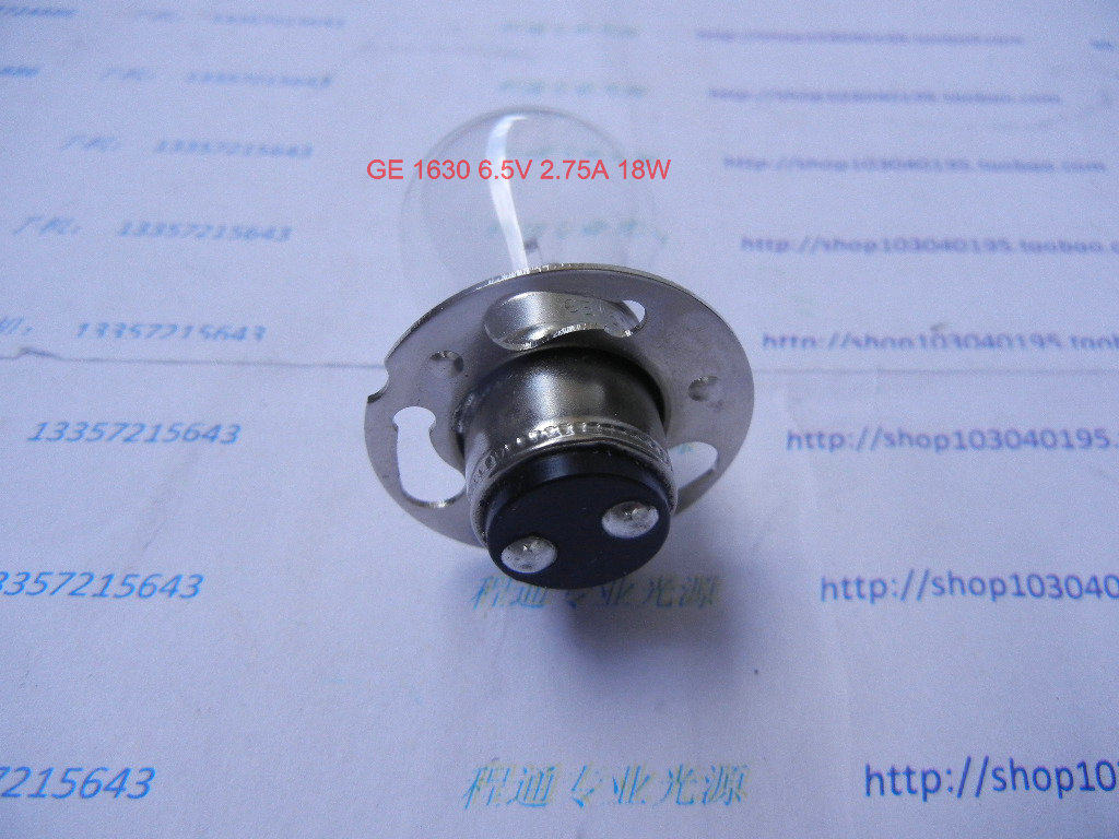18W6 5A Double contact points with seat bulb GE 1630 6 5V 2 75A US original life span 100H