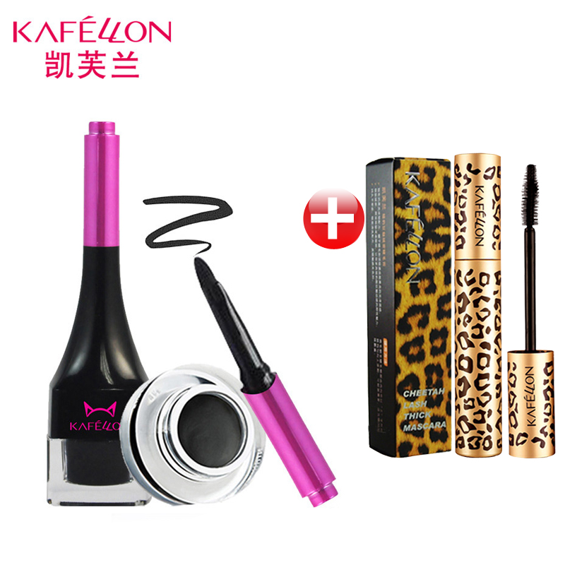凯芙兰 新品 猫眼酷感造型眼线膏 不晕染 正品 防水