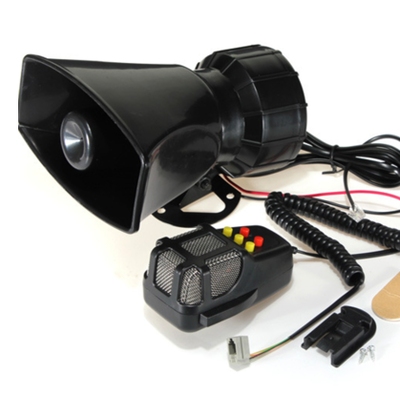 12v汽车警报器汽车用带喊话器喇叭警报器 扬声器60W扩音喇叭警笛