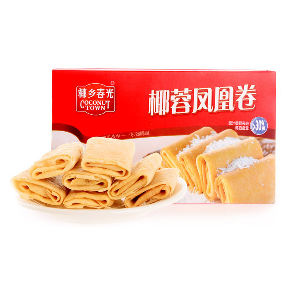 【天猫超市】春光 椰蓉凤凰卷 105g/盒 海南特产 休闲零食