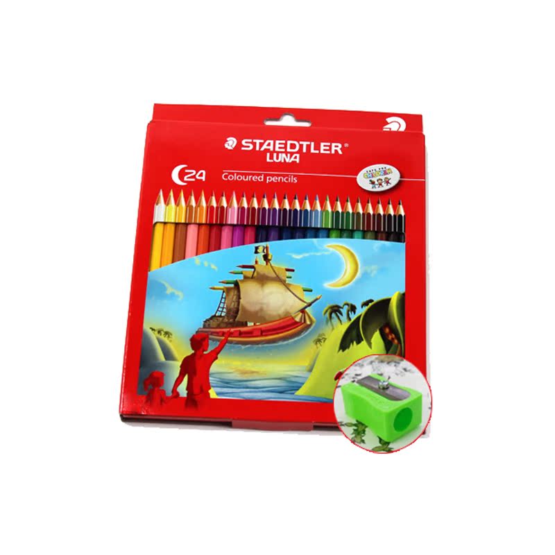STAEDTLER/施德楼彩铅 24色彩绘铅笔 专业涂鸦秘密花园必备填色笔