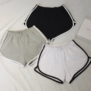 Quần nữ hè 2018 mới hoang dã thể thao quần short giản dị Học sinh Hàn Quốc cạp cao quần ống rộng quần nóng